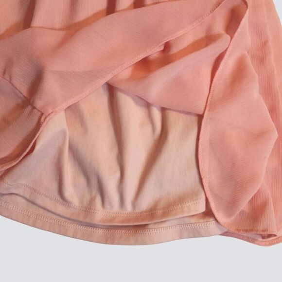 RMLA Top Chiffon Cold Shoulder Straps Ruffled Pink Girls size 8 - Picture 4 of 8